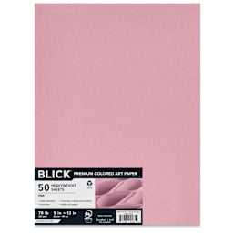Blick Premium Colored Art Paper - 9" x 12", Pink, 50 Sheets