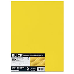Blick Premium Colored Art Paper - 9" x 12", Yellow, 50 Sheets
