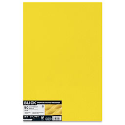 Blick Premium Construction Paper - 12" x 18", Yellow, 50 Sheets