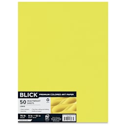 Blick Premium Colored Art Paper - 9" x 12", Lemon Yellow, 50 Sheets