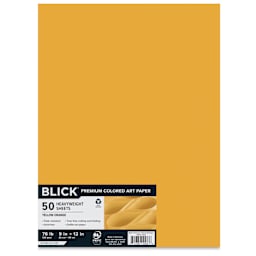 Blick Premium Colored Art Paper - 9" x 12", Yellow Orange, 50 Sheets