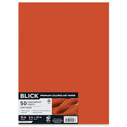 Blick Premium Colored Art Paper - 9" x 12", Burnt Orange, 50 Sheets