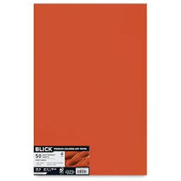 Blick Premium Colored Art Paper - 12" x 18", Orange, 50 Sheets