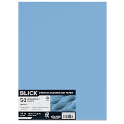 Blick Premium Colored Art Paper - 9" x 12", Sky Blue, 50 Sheets