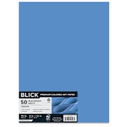 Blick Premium Colored Art Paper - 9" x 12", Turquoise, 50 Sheets