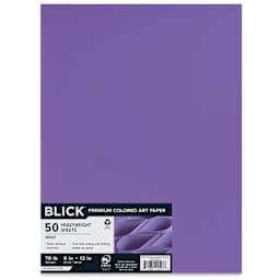 Blick Premium Colored Art Paper - 9" x 12", Violet, 50 Sheets