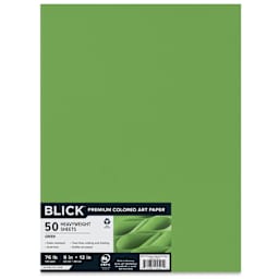 Blick Premium Colored Art Paper - 9" x 12", Green, 50 Sheets