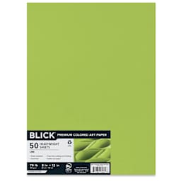Blick Premium Colored Art Paper - 9" x 12", Lime, 50 Sheets