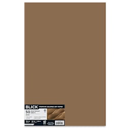 Blick Premium Colored Art Paper - 12" x 18", Dark Brown, 50 Sheets, with label