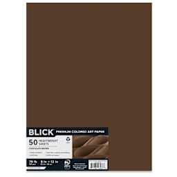 Blick Premium Colored Art Paper - 9" x 12", Chocolate Brown, 50 Sheets