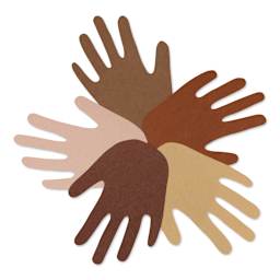 Prang Shades of Me Construction Paper (hands cut from the different paper colors)