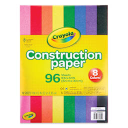 Crayola Construction Paper - 9" x 12", 8 Assorted Colors, Pkg of 96