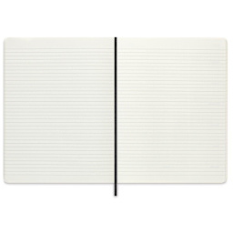 Moleskine Lorenzo Petrantoni Ruled Notebook (open to show lined paper)