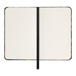 Moleskine Limited Edition Professional Silk Notebook, 2.5" x 4.25", Blue, 176 pages, open