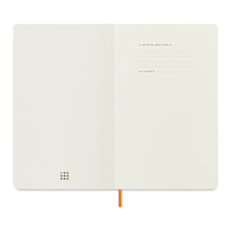 Moleskine Precious and Ethical Vegan Leather Notebook - 5" x 8-1/4", Ruled, Orange, 176 Pages, inside cover