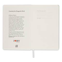 Moleskine Limited Edition I Love NY Notebook - White, 8-1/4" x 5", inside cover