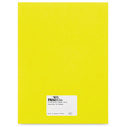 RiteCo Construction Paper - Yellow, 9" x 12", 50 Sheets