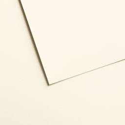 Canson Mi-Teintes Velvet Paper Pad - 12.6" x 16.1", Cream White, single sheet shown