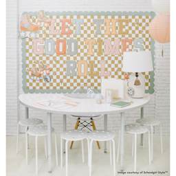 Fadeless Schoolgirl Style Bulletin Paper - Sweater Weather displayed on bulletin board