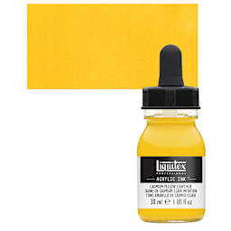 Liquitex Professional Acrylic Ink - Cadmium Yellow Light Hue bottle and swatch