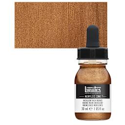 Liquitex Professional Acrylic Ink - Iridescent Rich Bronze bottle and swatch
