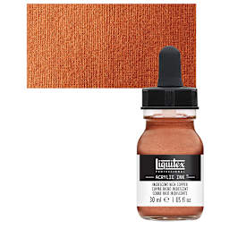 Liquitex Professional Acrylic Ink - Iridescent Rich Copper bottle and swatch