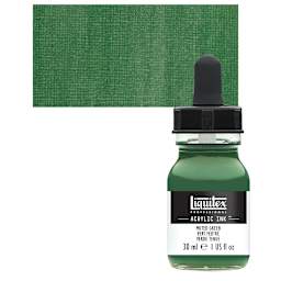 Liquitex Professional Acrylic Ink - Muted Green bottle and swatch