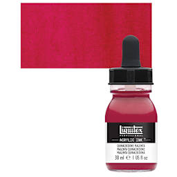 Liquitex Professional Acrylic Ink - Quinacriadone Magenta bottle and swatch