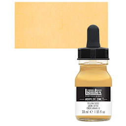 Liquitex Professional Acrylic Ink - Yellow Oxide bottle and swatch