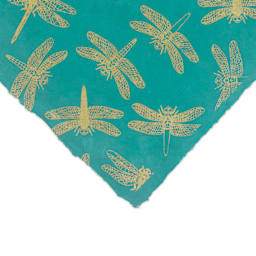 Lokta Paper - Dragonfly, Gold and Green, 20" x 30", Single Sheet