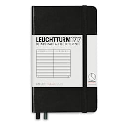 Leuchtturm1917 Notebook - Front cover of Black color with lined pages