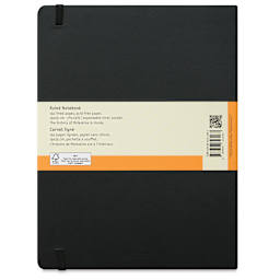 Moleskine Classic Hardcover Notebook - Black, Ruled, 9-3/4" x 7-1/2" (back)