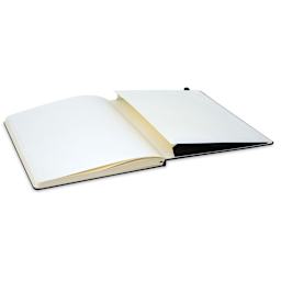 Moleskine Classic Hardcover Notebook - Black, Ruled, 9-3/4" x 7-1/2" (back pocket)