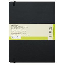 Moleskine Classic Hardcover Notebook - Black, Blank, 9-3/4" x 7-1/2" (back)