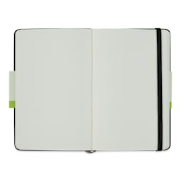 Moleskine Classic Hardcover Notebook - Black, Blank, 6-7/8" x 4-1/2" (open to show paper)