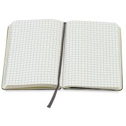 Moleskine Classic Hardcover Notebook - Black, Gridded, 5-1/2'' x 3-1/2'' open