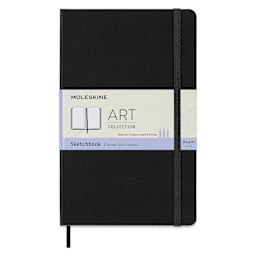 Moleskine Sketchbook - Black, , Large, 8-1/4" x 5", front cover