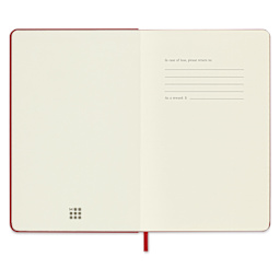 Moleskine Classic Hardcover Notebook - Scarlet Red, Ruled, 4-1/2" x 6-7/8", inside cover
