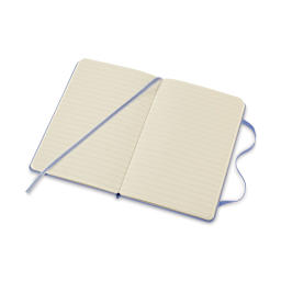 Moleskine Classic Hardcover Notebook - Hydrangea, Ruled, 5-1/2" x 3-1/2" (opened to show paper)