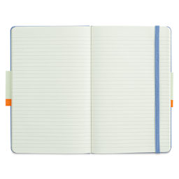 Moleskine Classic Hardcover Notebook - Hydrangea, Ruled, 8-1/4" x 5" (open to show paper)