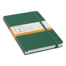 Moleskine Classic Hardcover Notebook - Myrtle Green, Ruled, 8-1/4" x 5" (side view)