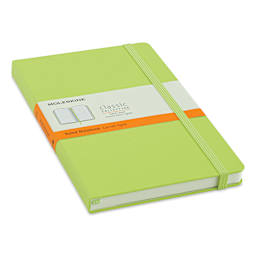 Moleskine Classic Hardcover Notebook - Lemon Green, Ruled, 8-1/4" x 5" (side view)