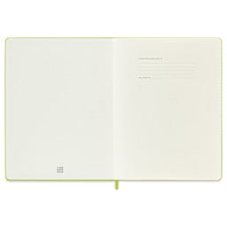 Moleskine Classic Hardcover Notebook - Lemon Green, Ruled, 9-3/4" x 7-1/2", inside cover