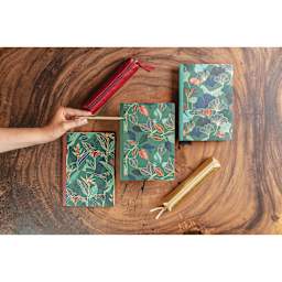 Clairefontaine Gaia Blue Notebooks Set, on desk