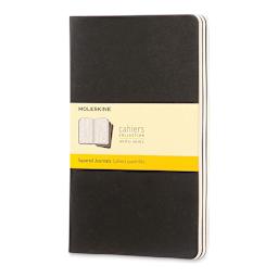 Moleskine Cahier Journals - 8-1/4'' x 5'', Gridded, Black, Pkg of 3