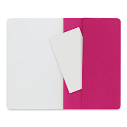 Moleskine Cahier Journals - 8-1/4" x 5", Blank, Kinetic Pink, Pkg of 3 (back envelope)