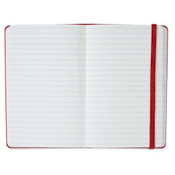 Moleskine Classic Hardcover Notebooks - Scarlet Red, Ruled, 5-1/2" x 3-1/2" (open to show paper)