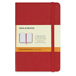 Moleskine Classic Hardcover Notebooks - Scarlet Red, Ruled, 5-1/2'' x 3-1/2''