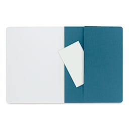 Moleskine Cahier Journals - 9-3/4" x 7-1/2", Blank, Brisk Blue, Pkg of 3 (back envelope)