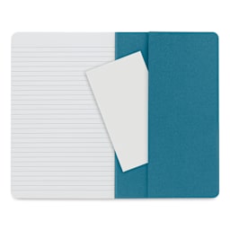 Moleskine Cahier Journals - 8-1/4" x 5", Ruled, Brisk Blue, Pkg of 3 (back envelope)